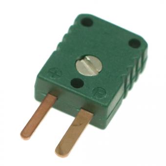 Miniature thermocouple connector type R, green | -50...+120°C