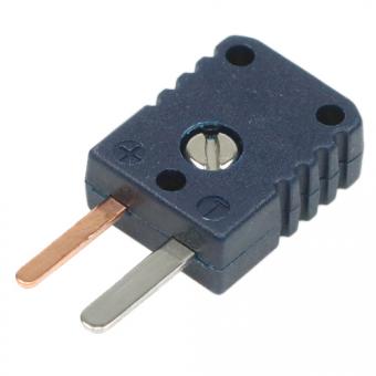 Miniature thermocouple connector type T, blue | -50...+120°C
