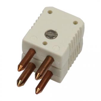 Standard double thermocouple connector type U, white | -50...+120°C